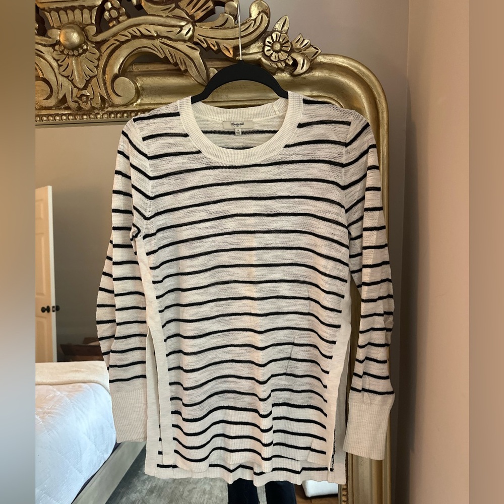 Madewell Striped Long Sleeve Sweater